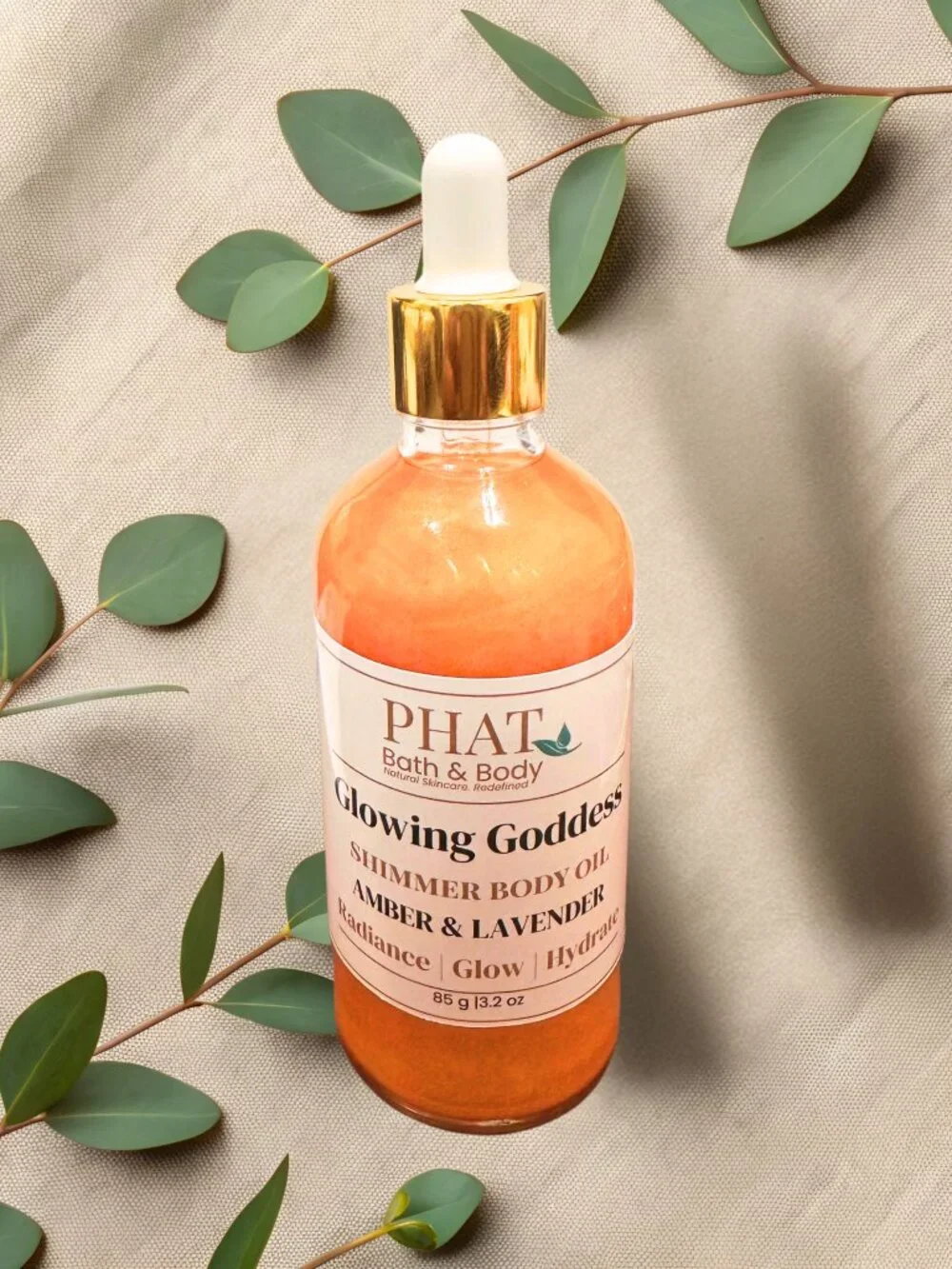 Phat Bath & Body Amber & Lavender Glowing Goddess Shimmer Body Oil
